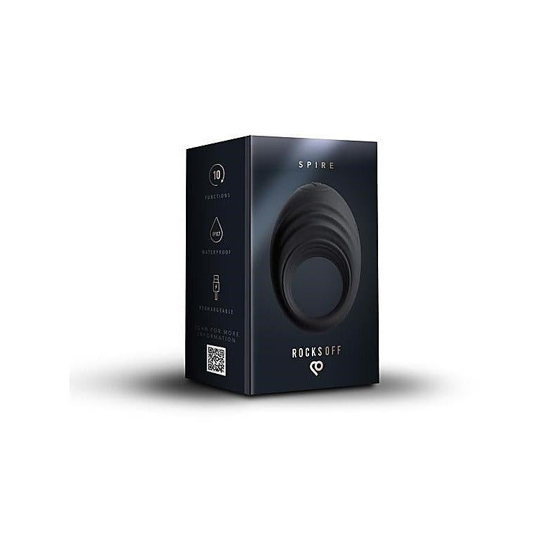 Spire Vibrating Liquid Silicone Cock Ring By Rocks Off - Vibrating Cock Rings