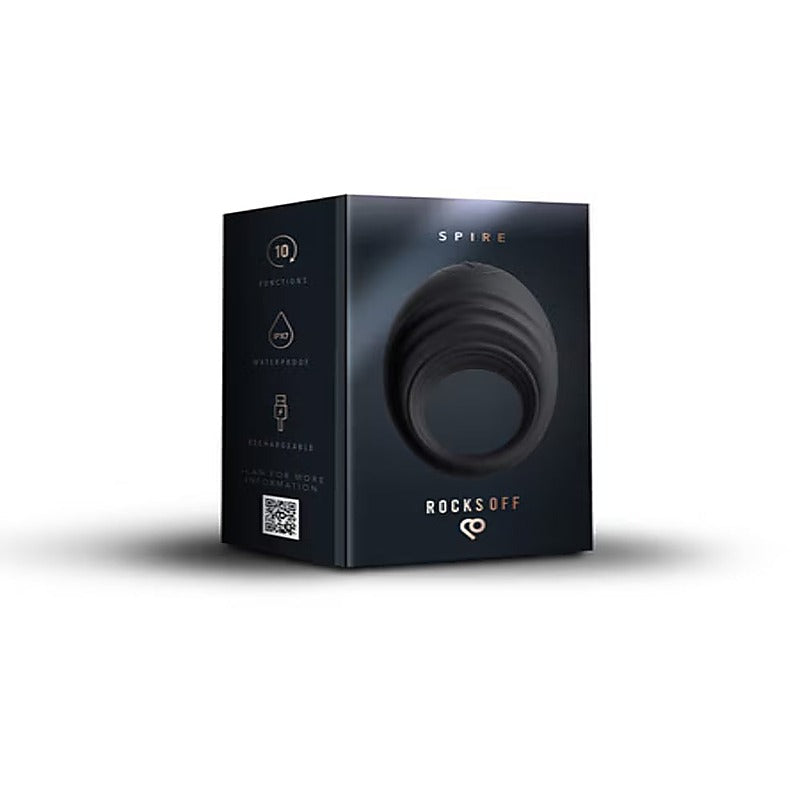 Spire Vibrating Liquid Silicone Cock Ring By Rocks Off - Vibrating Cock Rings