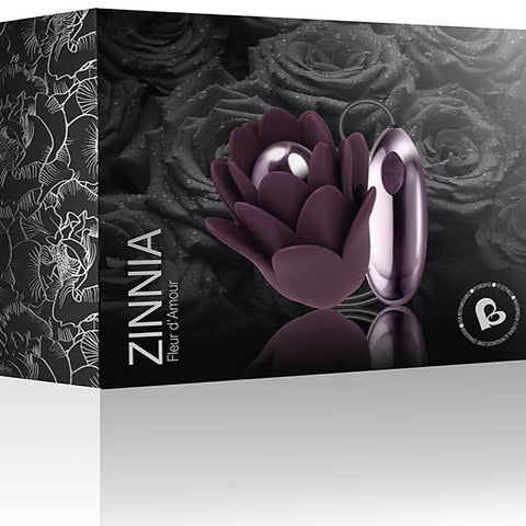 Zinnia Purple And Lilac Remote Control Bullet Vibrator - Personal Massagers