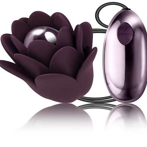 Zinnia Purple And Lilac Remote Control Bullet Vibrator - Personal Massagers