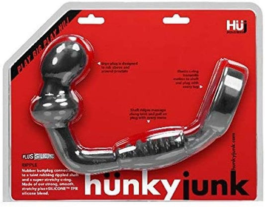Hunkyjunk RIPPLE Dual-Stimulation Silicone Asslock - Cock Rings