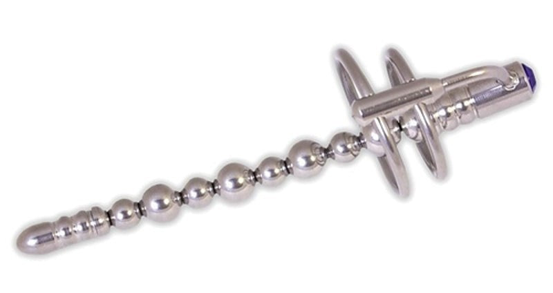 Jewel End Multi-Ball Steel Penis Plug - - Penis Plugs