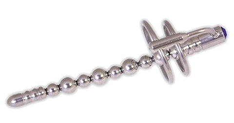 Jewel End Multi-Ball Steel Penis Plug - Penis Plugs
