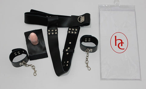 KinkStore Chastity Waist Harness with Butt Plug - Male Chastity