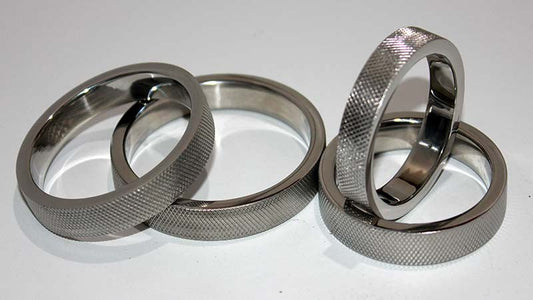 Knurled Surface Steel Cock Ring 10mm - Cock Rings
