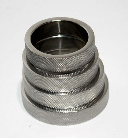 Knurled Surface Steel Cock Ring 15mm Thick Band - Cock Rings