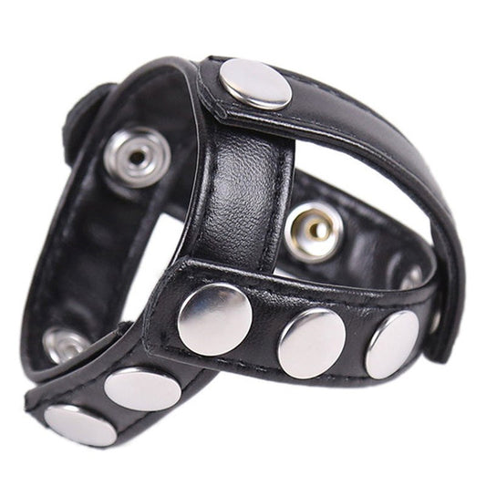 Leather Cock Ring & Ball Divider - Cock Rings