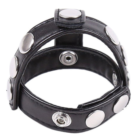 Leather Cock Ring & Ball Divider - Cock Rings
