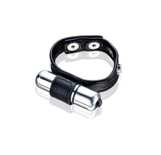 Leather Vibe Cock Ring - Vibrating Cock Rings
