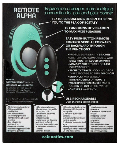 Link Up Remote Alpha Multi Functionc Cock Ring - Vibrating Cock Rings