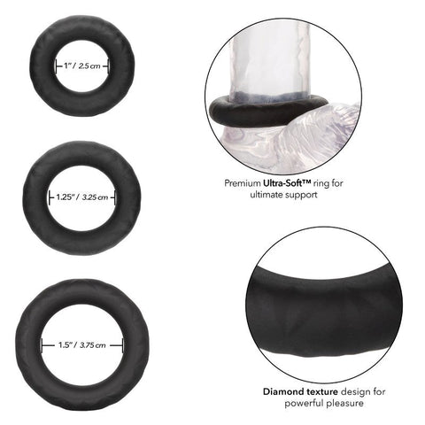 Link Up Ultra-Soft Supreme Stretchy Cock Ring Set - Ball and Cock Toys