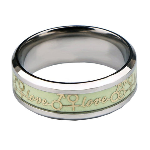 Luminous Metal Cock Ring - Cock Rings