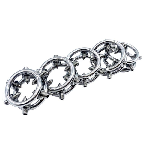 Metal 6 Spiked Cock Ring - Cock Rings