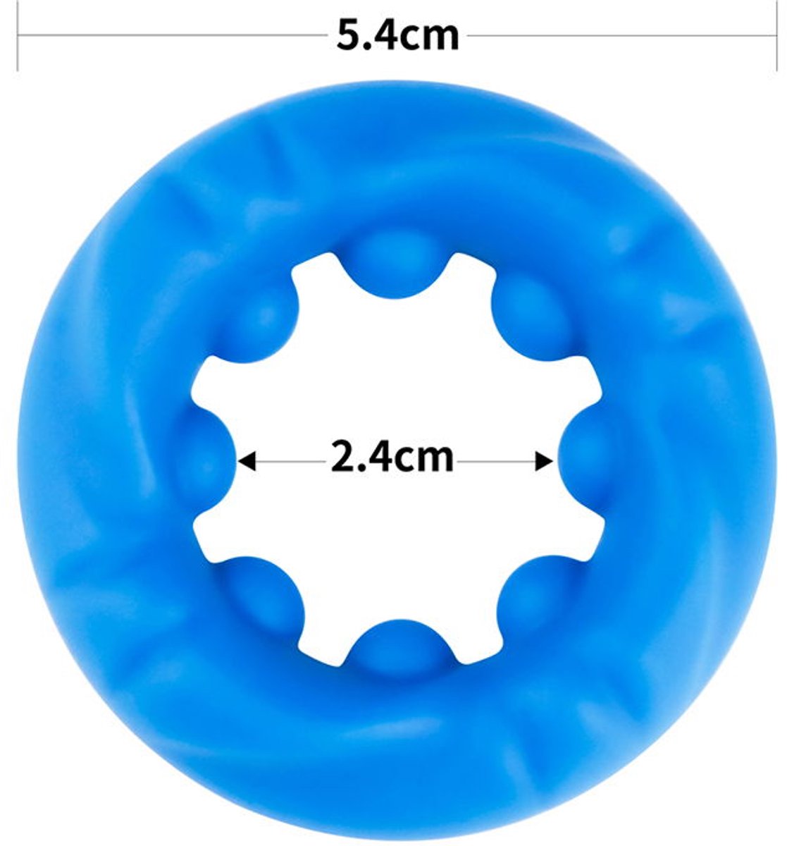 Lovetoy Pinnacle Pro Ridge Bump Stretcher Mens Cock Ring Blue - Stretchy Cock Rings