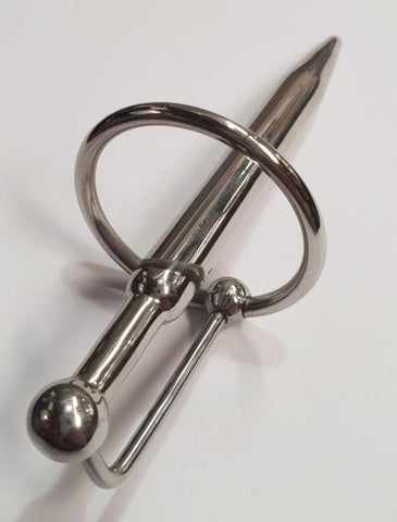 Neat Tube Cock Plug With Glans Ring & Ball - Penis Plugs