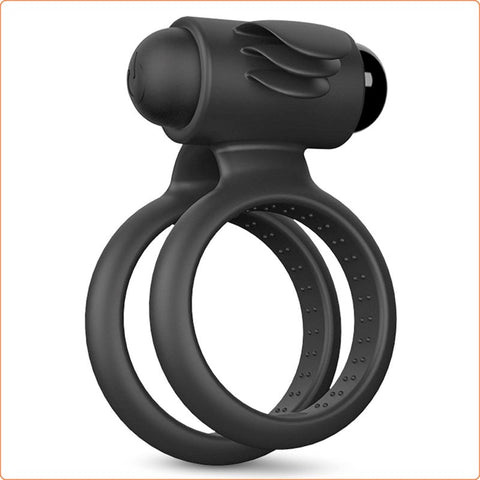 Nightcrawler Cock Ring with Double Ring - Ball and Cock Toys