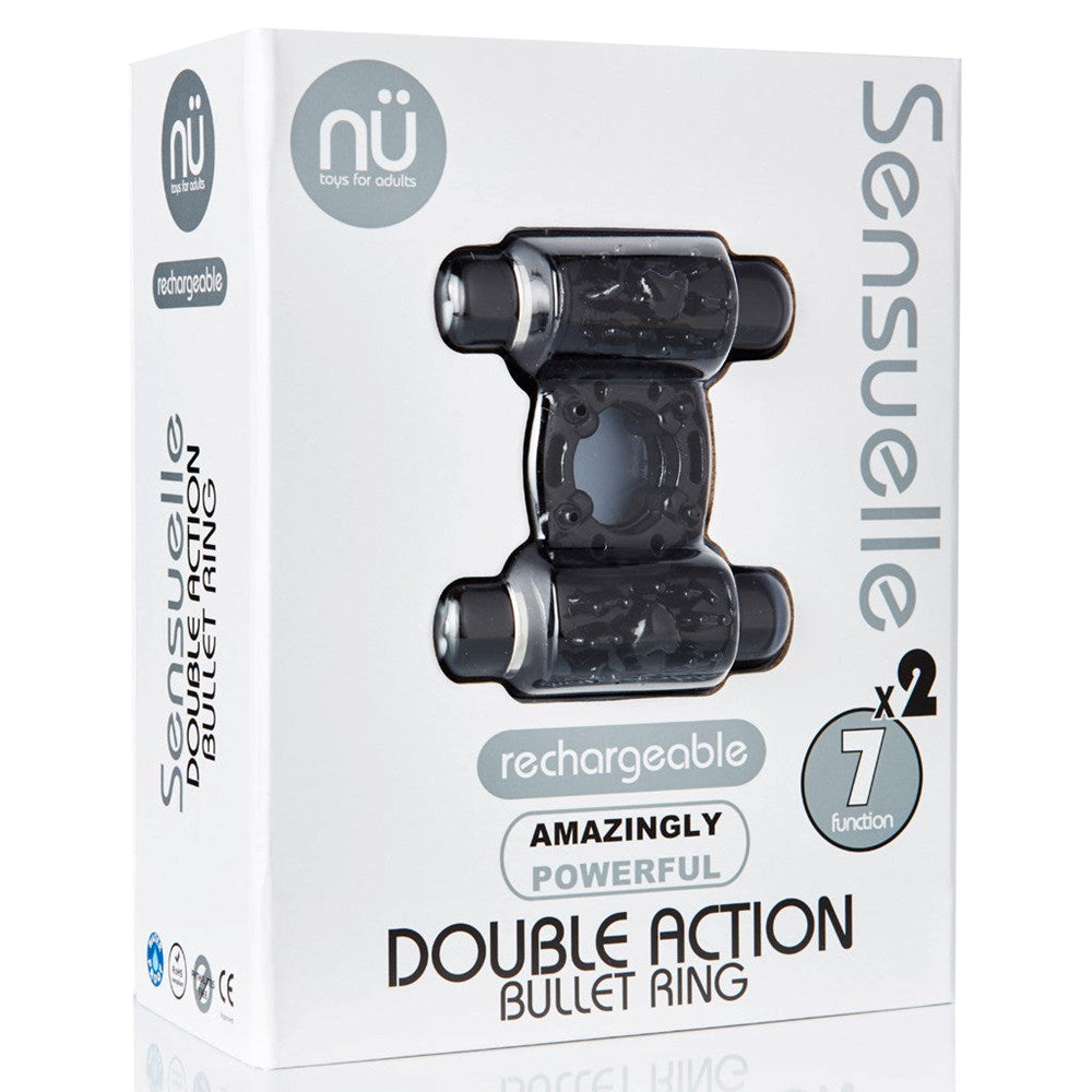 Nu Sensuelle Double Action Bullet Ring - - Cock Rings