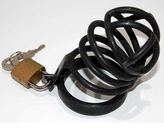 Nugatory Cock Cage Black Metal - Male Chastity