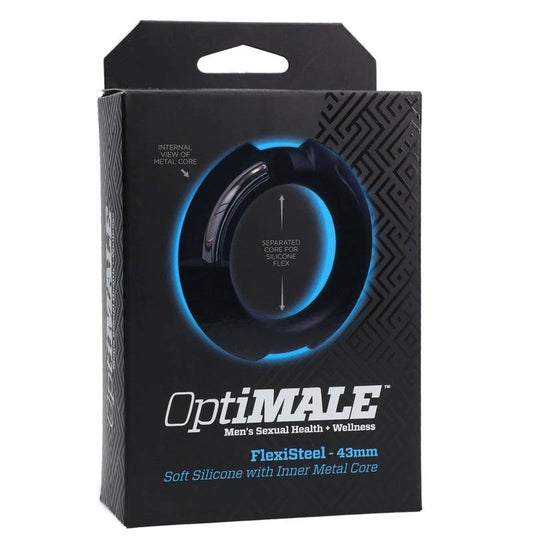 Optimale FlexiSteel Cock Ring 43mm - Steel Cock Rings