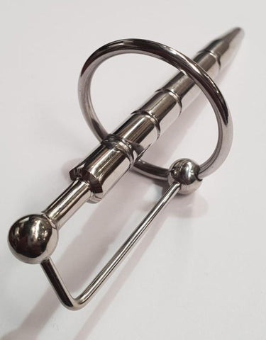 Penis Plug with Glans Ring Ribbed - Penis Plugs