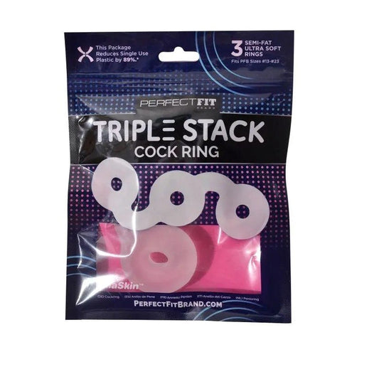 Perfect Fit Triple Stack Cock Ring - Stretchy Cock Rings