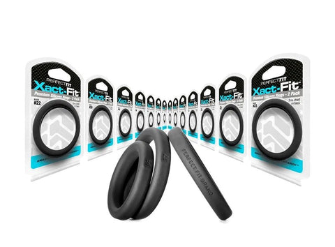 Perfect Fit Xact-Fit Rings 2 Pack - Ball and Cock Toys
