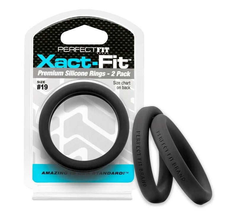 Perfect Fit Xact-Fit Rings 2 Pack - - Ball and Cock Toys