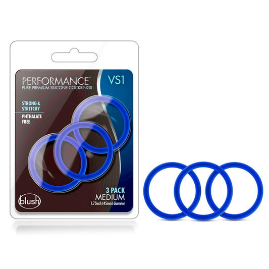 Performance VS1 Pure Premium Silicone Cock Rings Medium - Cock Rings