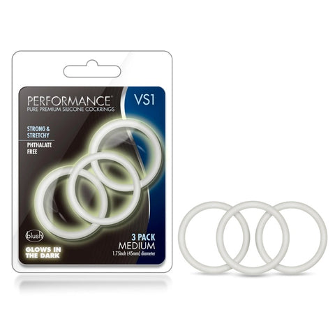 Performance VS1 Pure Premium Silicone Cock Rings Medium - Cock Rings