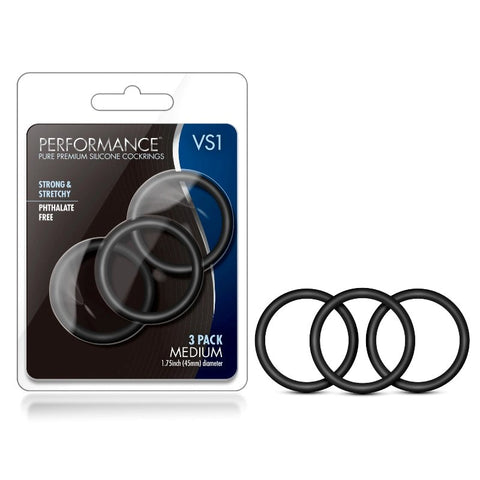 Performance VS1 Pure Premium Silicone Cock Rings Medium - Cock Rings