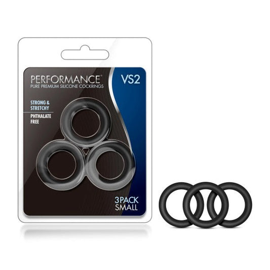 Performance VS2 Silicone Cockrings - Small - Cock Rings