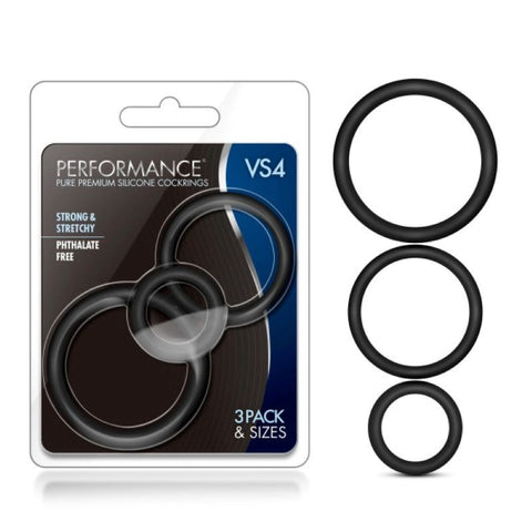 Performance Vs4 Silicone Cockring Set - Cock Ring Sets