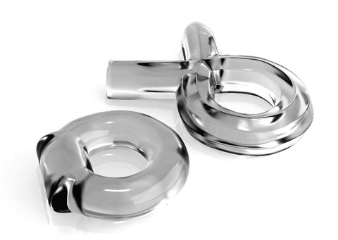 Pipedream Classix Couples Cock Ring Set Clear - Ball and Cock Toys