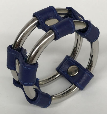 Plaintube Steel Double Cock Ring in Purple - Cock Rings