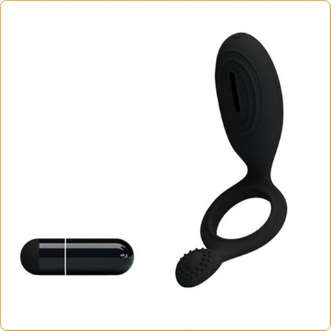 Prettylove Ethel - Rechargeable Vibrating Couples Cock Ring - Ball and Cock Toys