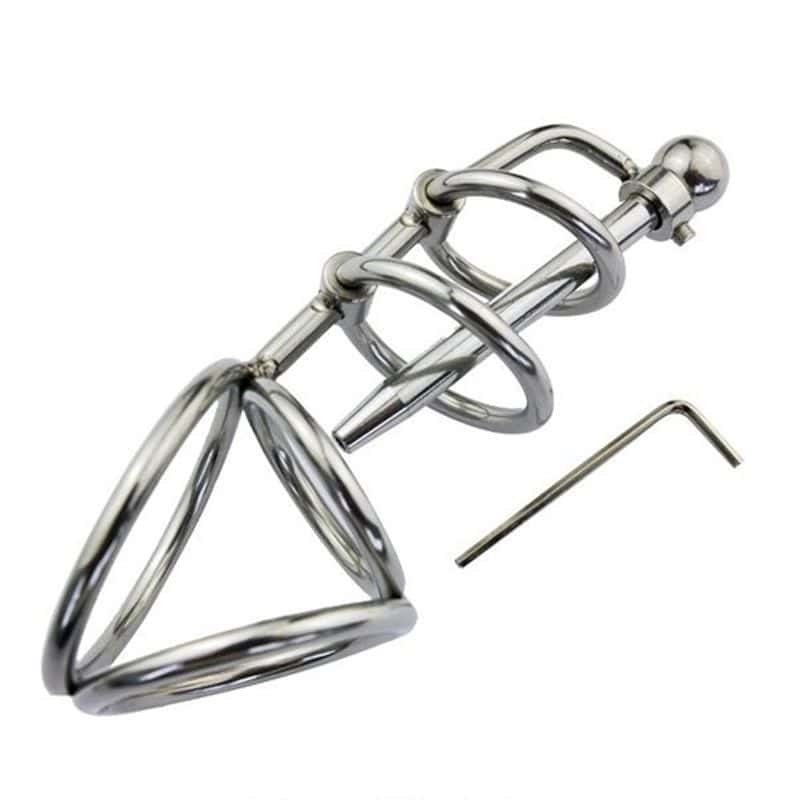 Putin Male Chastity Device With Urethral Tube - - Male Chastity