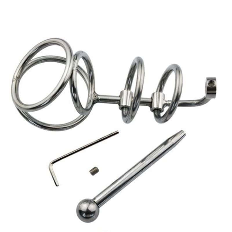 Putin Male Chastity Device With Urethral Tube - - Male Chastity