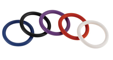 Rainbow Nitrile Cock Ring 5 Pack - Cock Rings