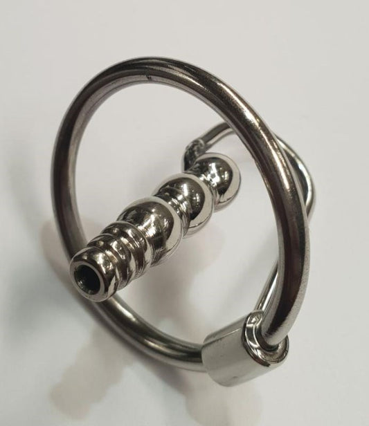 Round Tip Ribbed Penis Plug & Glans Ring - Penis Plugs