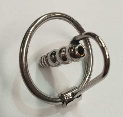Round Tip Ribbed Penis Plug & Glans Ring - Penis Plugs