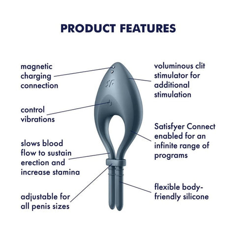 Satisfyer Bullseye Ring - Ball and Cock Toys