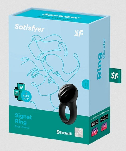 Satisfyer Signet Mobile App Control Vibrating Cock Ring - Vibrating Cock Rings