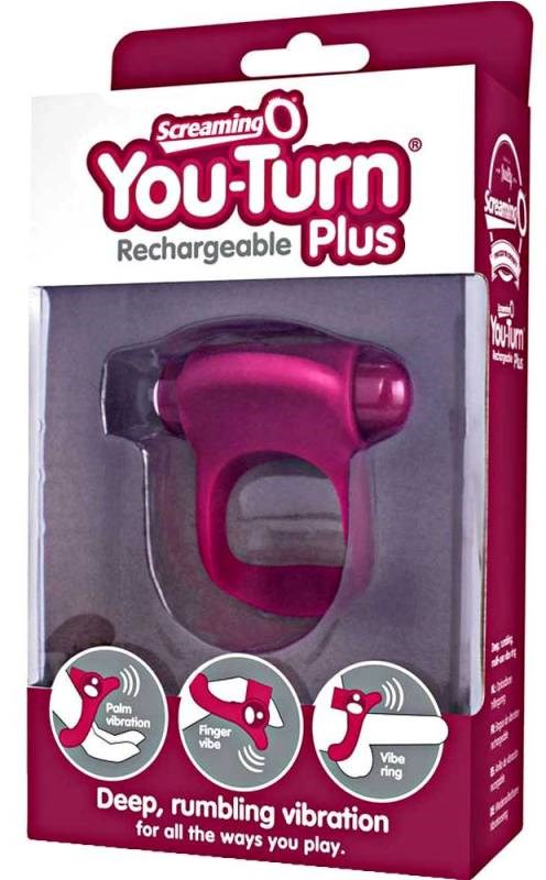 Screaming O You-Turn Rechargeable Plus Merlot - Cock Rings