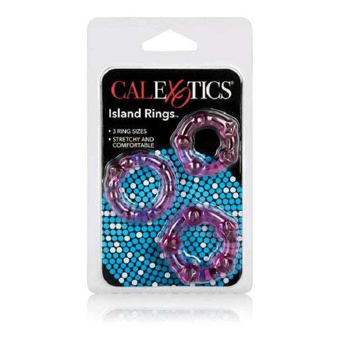 California Exotics Island Silicone Stretchy Cock Rings - Cock Rings
