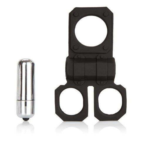 CalExotics Silicone Lovers Gear Ball Spreader Enhancer - Cock Rings
