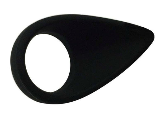 Silicone Tear Drop Cock Ring Black - Cock Rings