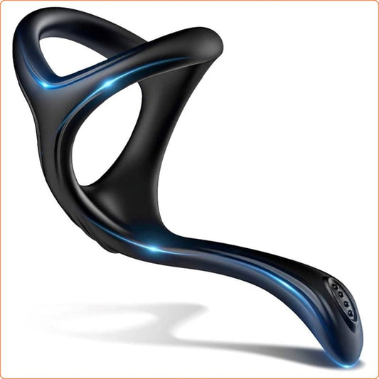 Silicone Triangle Penis Ring with Teasing Tail - Ball and Cock Toys