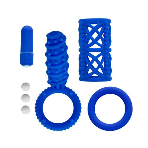 Simply Silicone 10X Couples Kit Blue - Sex Kits