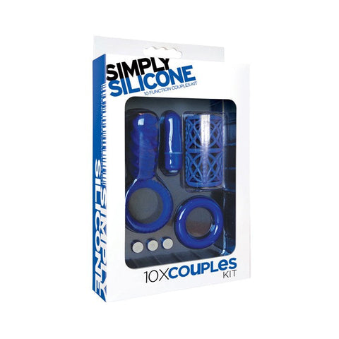 Simply Silicone 10X Couples Kit Blue - Sex Kits