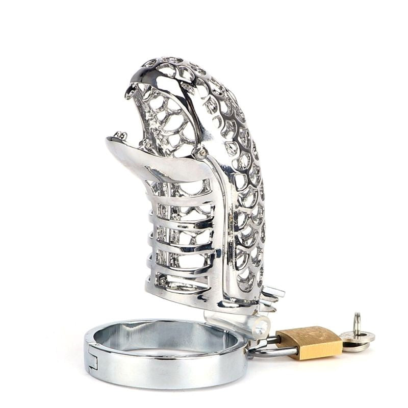 Snake Open Mouth Chastity Device - - Male Chastity